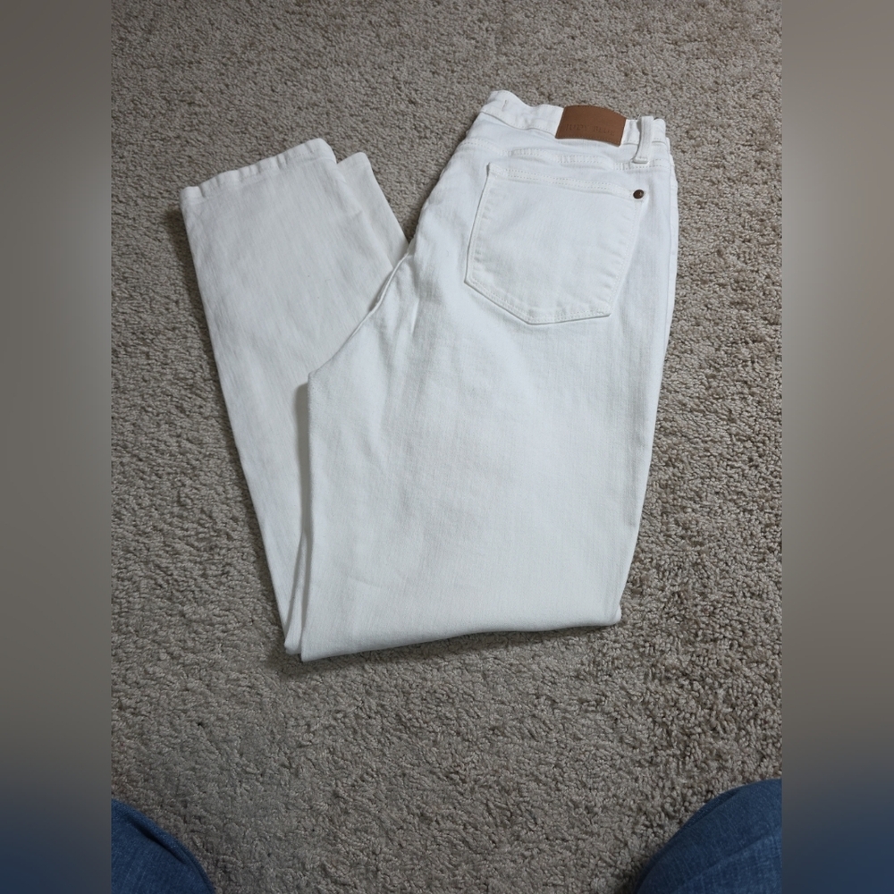 Judy Blue Jeans White Boyfriend Fit Size 15/32 High Rise - Picture 4 of 11